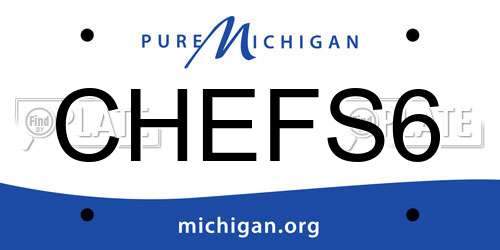 CHEFS6 Michigan License Plate