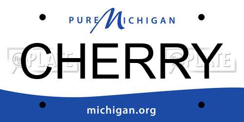 CHERRY Michigan License Plate