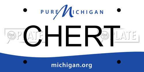 CHERT Michigan License Plate