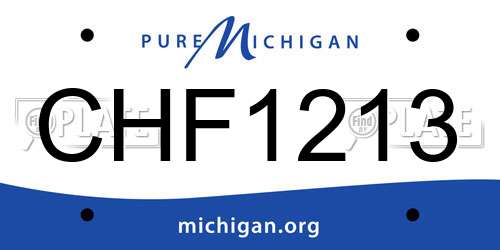 CHF1213 Michigan License Plate
