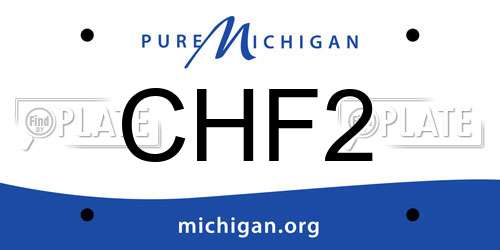 CHF2 Michigan License Plate