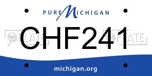 CHF241 Michigan License Plate
