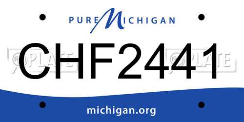 CHF2441 Michigan License Plate