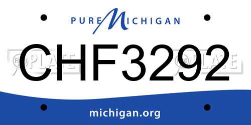 CHF3292 Michigan License Plate