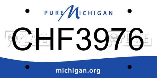 CHF3976 Michigan License Plate
