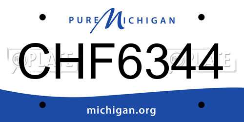 CHF6344 Michigan License Plate