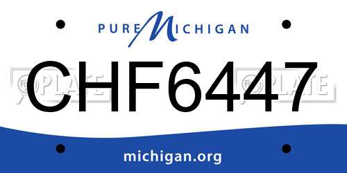 CHF6447 Michigan License Plate