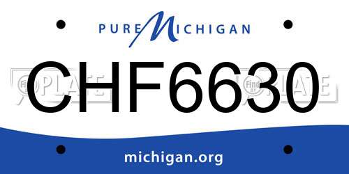 CHF6630 Michigan License Plate