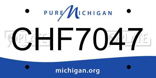 CHF7047 Michigan License Plate