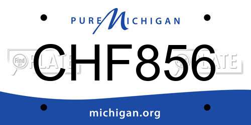CHF856 Michigan License Plate