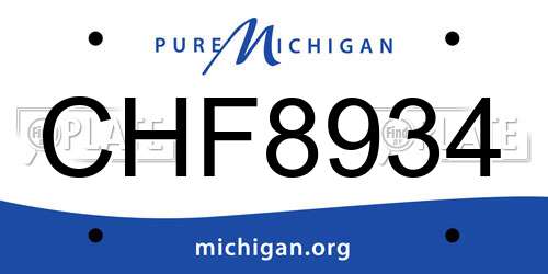 CHF8934 Michigan License Plate