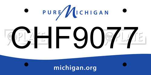 CHF9077 Michigan License Plate