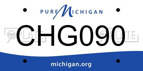 CHG090 Michigan License Plate