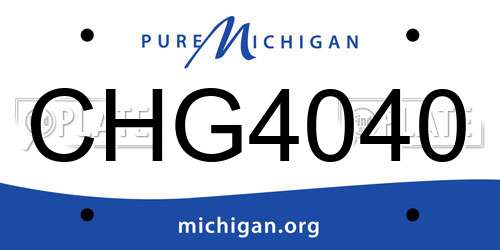 CHG4040 Michigan License Plate