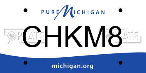 CHKM8 Michigan License Plate