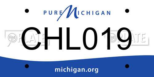 CHL019 Michigan License Plate