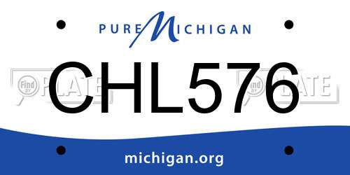 CHL576 Michigan License Plate