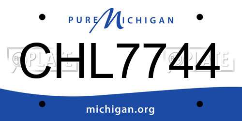 CHL7744 Michigan License Plate