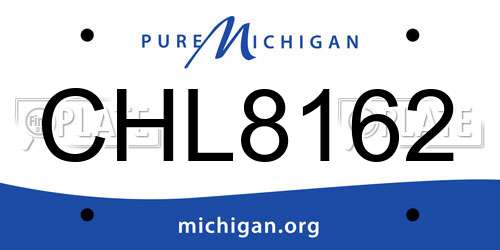 CHL8162 Michigan License Plate