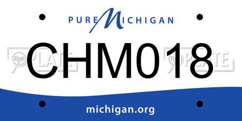 CHM018 Michigan License Plate