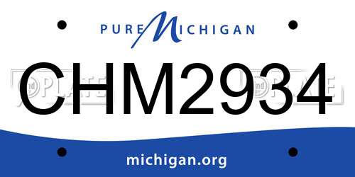 CHM2934 Michigan License Plate