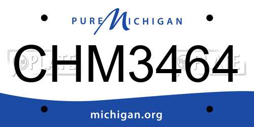 CHM3464 Michigan License Plate