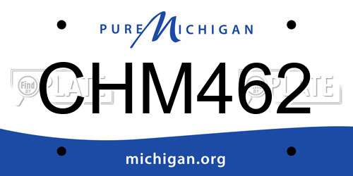 CHM462 Michigan License Plate