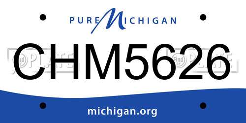 CHM5626 Michigan License Plate