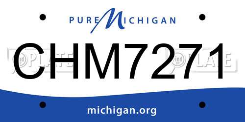 CHM7271 Michigan License Plate
