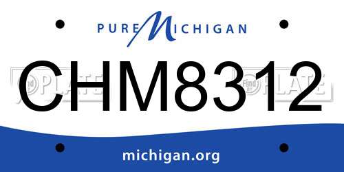 CHM8312 Michigan License Plate
