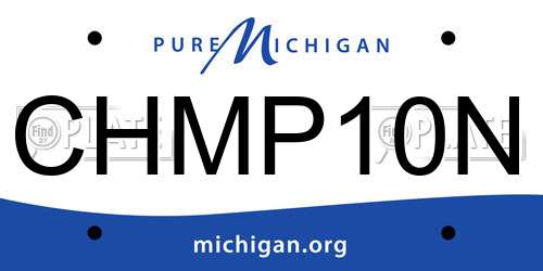 CHMP10N Michigan License Plate