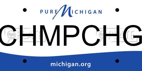 CHMPCHG Michigan License Plate