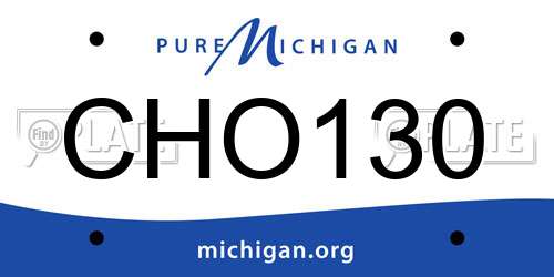 CHO130 Michigan License Plate