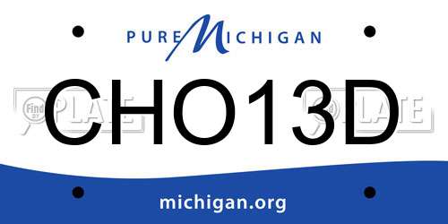 CHO13D Michigan License Plate