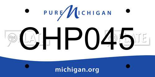CHP045 Michigan License Plate