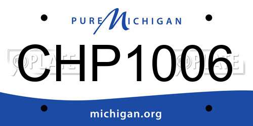 CHP1006 Michigan License Plate