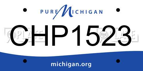 CHP1523 Michigan License Plate