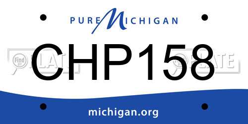 CHP158 Michigan License Plate