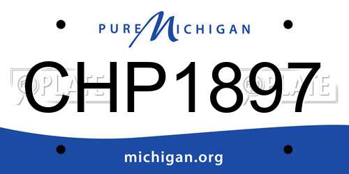 CHP1897 Michigan License Plate