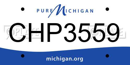 CHP3559 Michigan License Plate