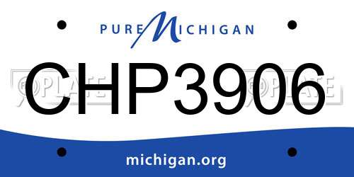 CHP3906 Michigan License Plate