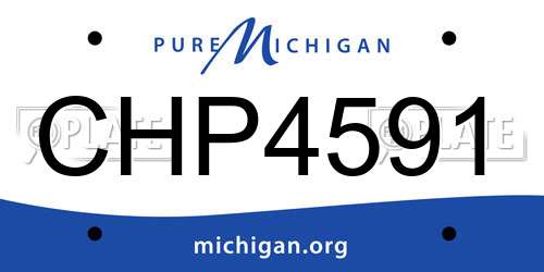 CHP4591 Michigan License Plate