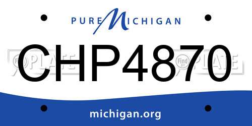 CHP4870 Michigan License Plate