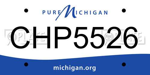 CHP5526 Michigan License Plate