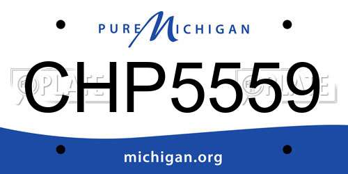 CHP5559 Michigan License Plate