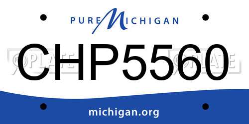 CHP5560 Michigan License Plate
