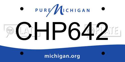 CHP642 Michigan License Plate