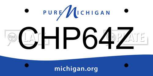 CHP64Z Michigan License Plate