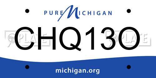 CHQ13O Michigan License Plate