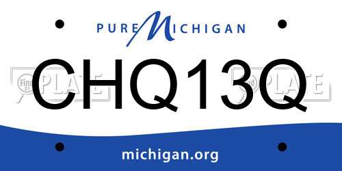 CHQ13Q Michigan License Plate